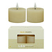 Home Society Gebroken wit LED Mini Pillar Candles Core Recharge Set 2 LED