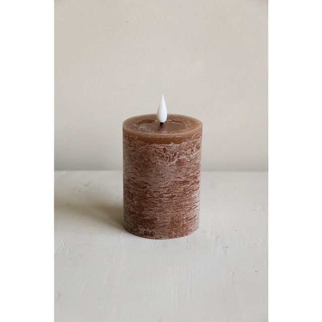 Home Society Brown LED Pillar Candle Core Recharge LED