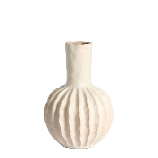 Light & Living Vaas deco Ø27x40,5 cm SENAGO keramiek crème