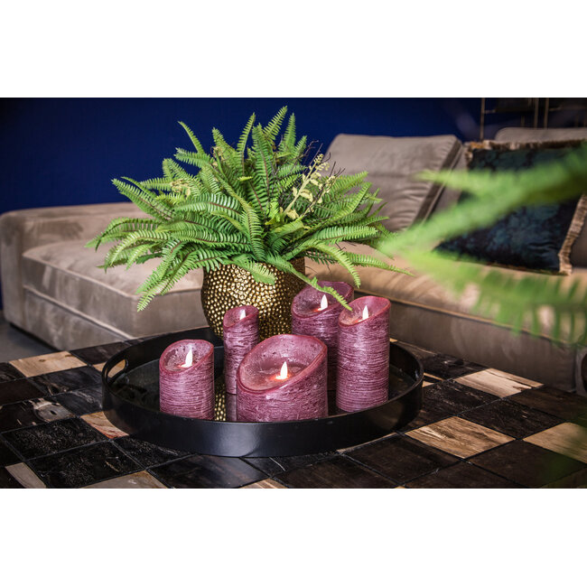 PTMD LED Light Candle rustic bordeaux moveable flame M