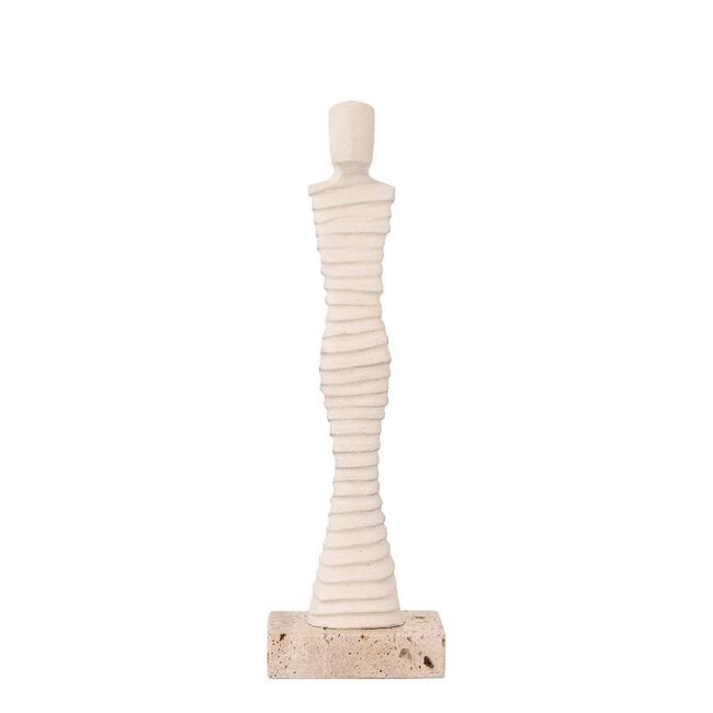PTMD Grasen Beige casted alu figure travertine base