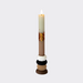 LED 25cm Dip Dye Kaars Ecru/Glitterbrons/Lichtbruin nr. 102 (1 stuk)