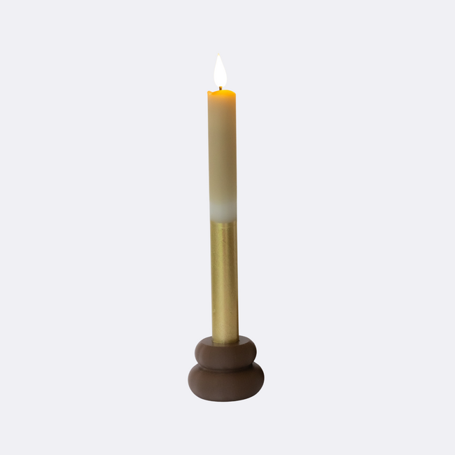 Dinerkaars Dip Dye Lichtbruin/Ecru/Wit/Goud nr. 208 (1 stuk)