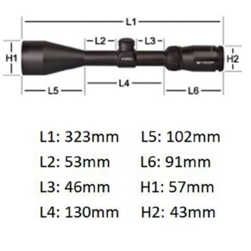 Vortex Optics Vortex Crossfire II 3-9x50 Richtkijker, Dead-Hold DBC Dradenkruis (MOA)