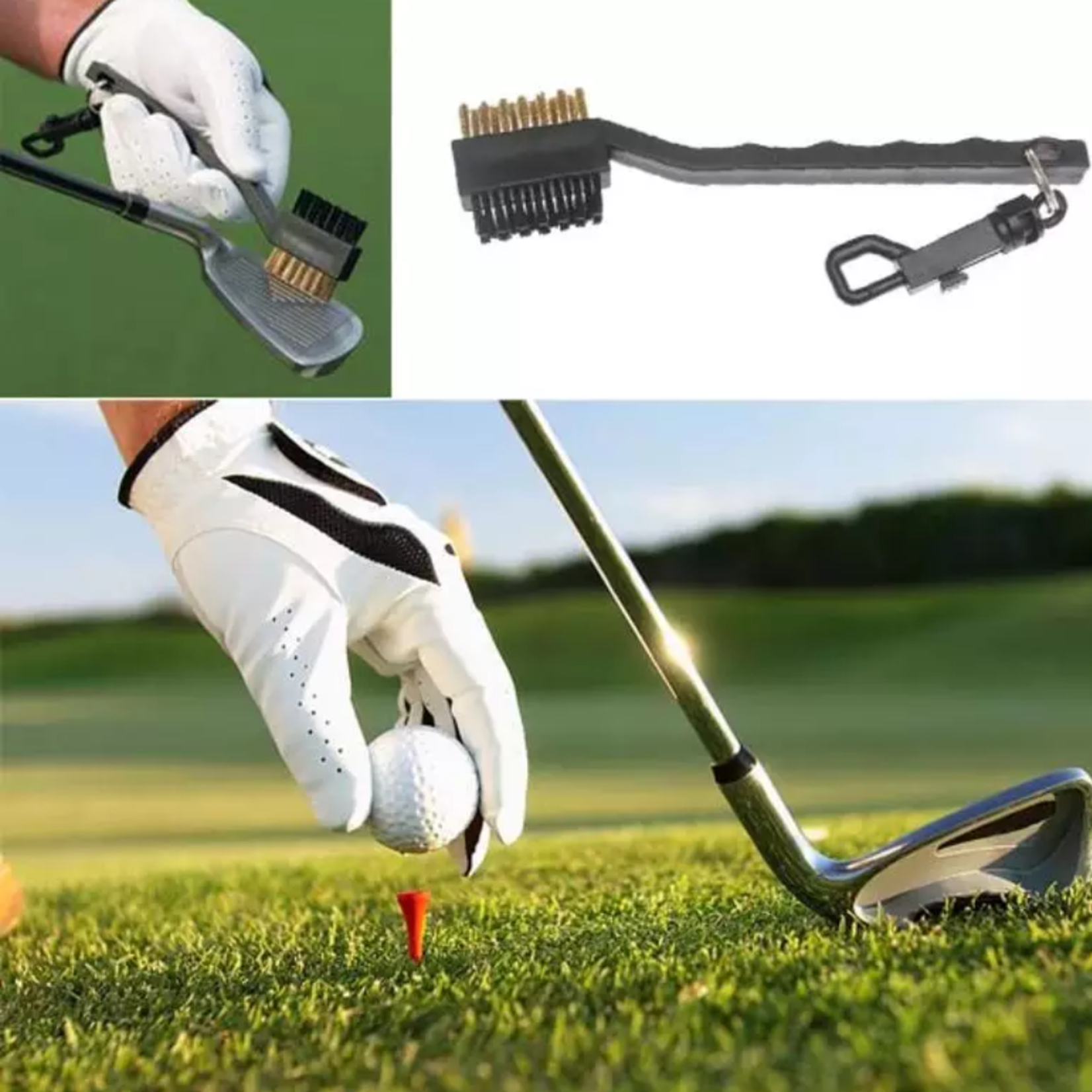Jobber Golf - 2 in 1 Multi Brush Club Cleaner / Golfclub borstel