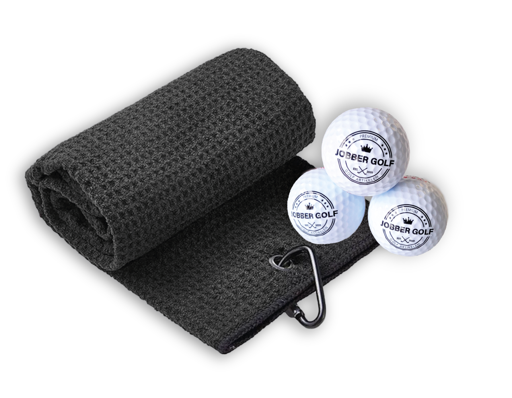 Jobber Golf 3 Golfballen + Golfhanddoek