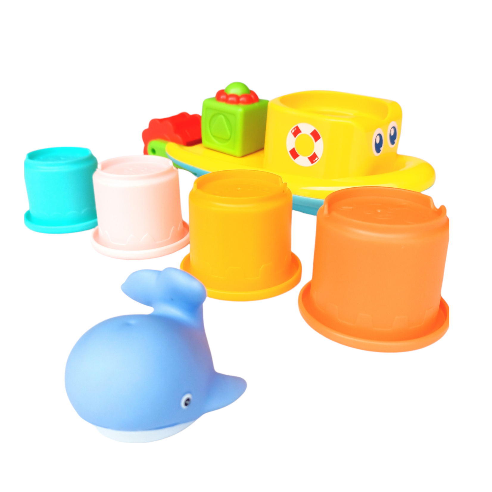 Jobber Waterplay Jobber Waterplay  - Boot voor in bad met stapelemmertjes