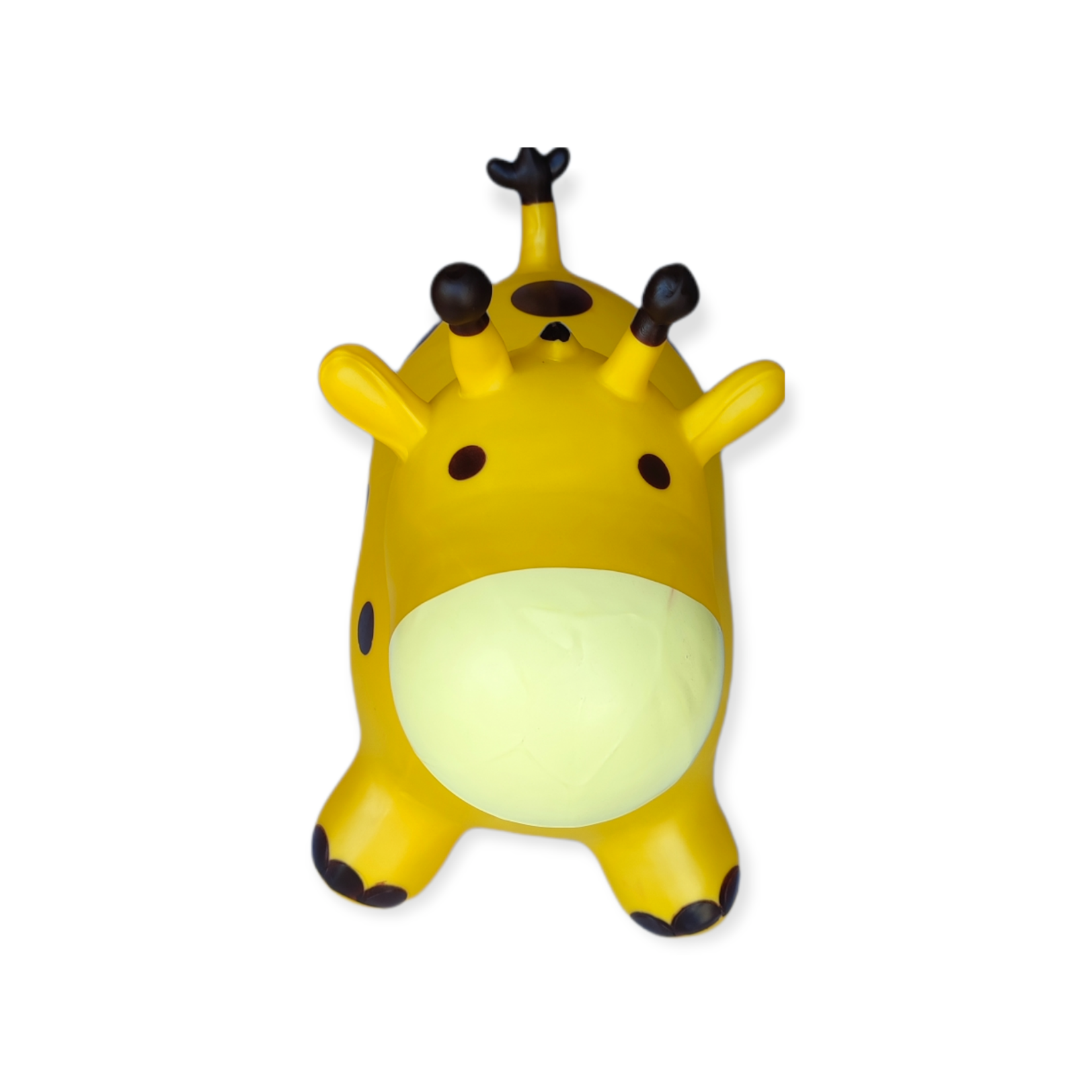 Jobber Toys - Skippy dieren - Skippybal - Giraffe - Geel - incl. pomp