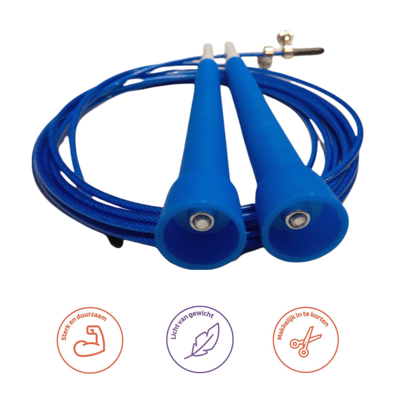 Verstelbaar sport springtouw - Blauw