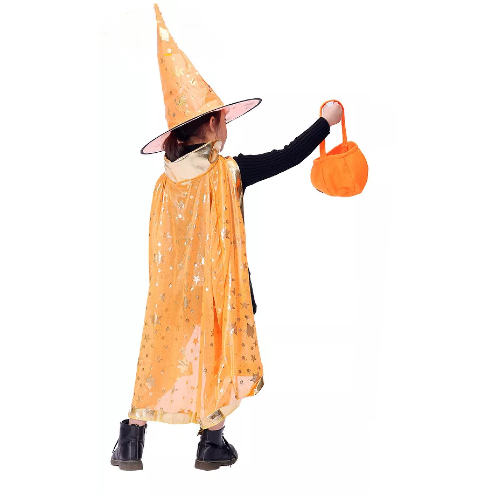 ontgrendelen Beschietingen In Jobber - Cape - Hoed - Tovenaar kostuum – Oranje - Verkleedkleren -  Jobbershop