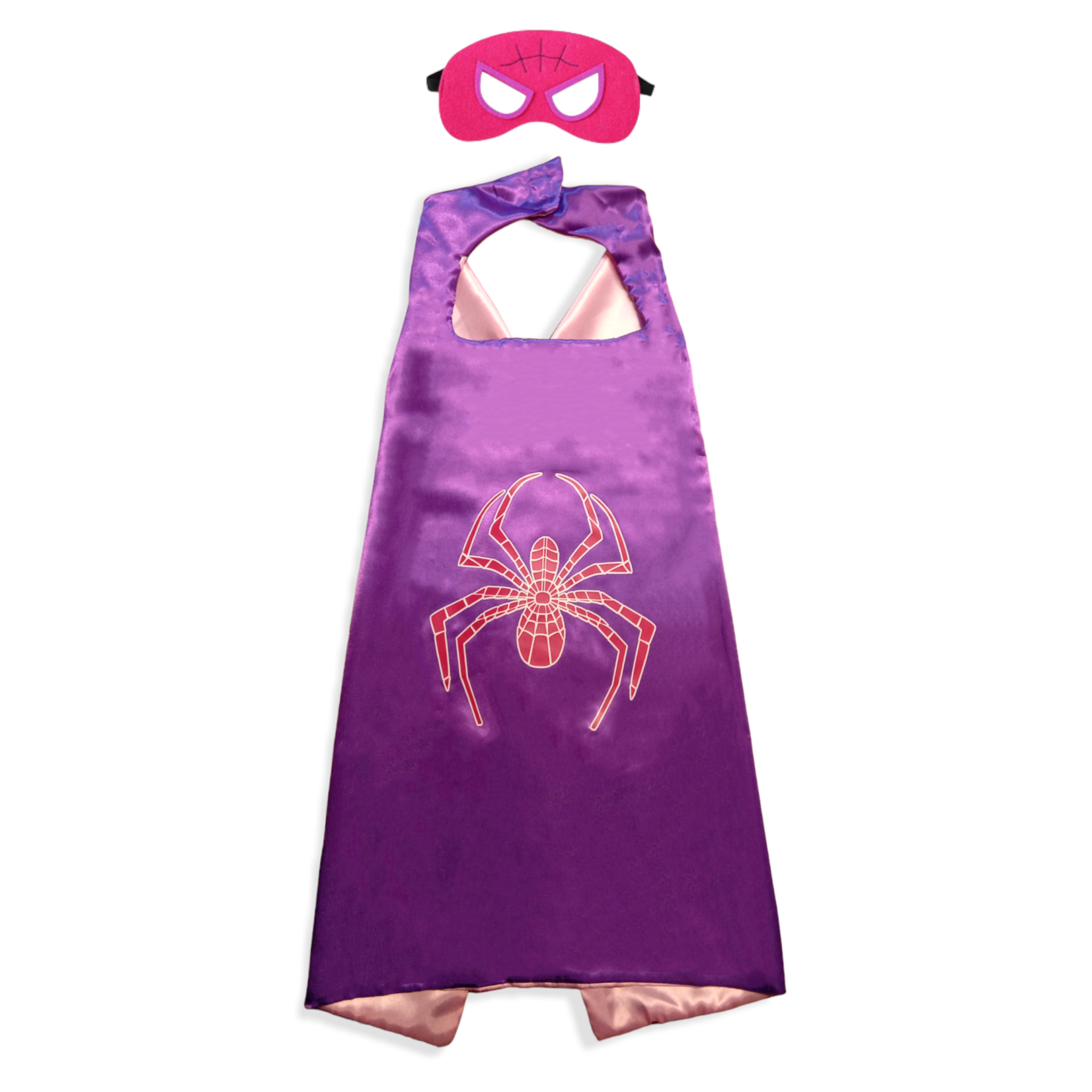 Jobber - Cape - Masker - Spidergirl - Verkleedset - Superheld - Paars