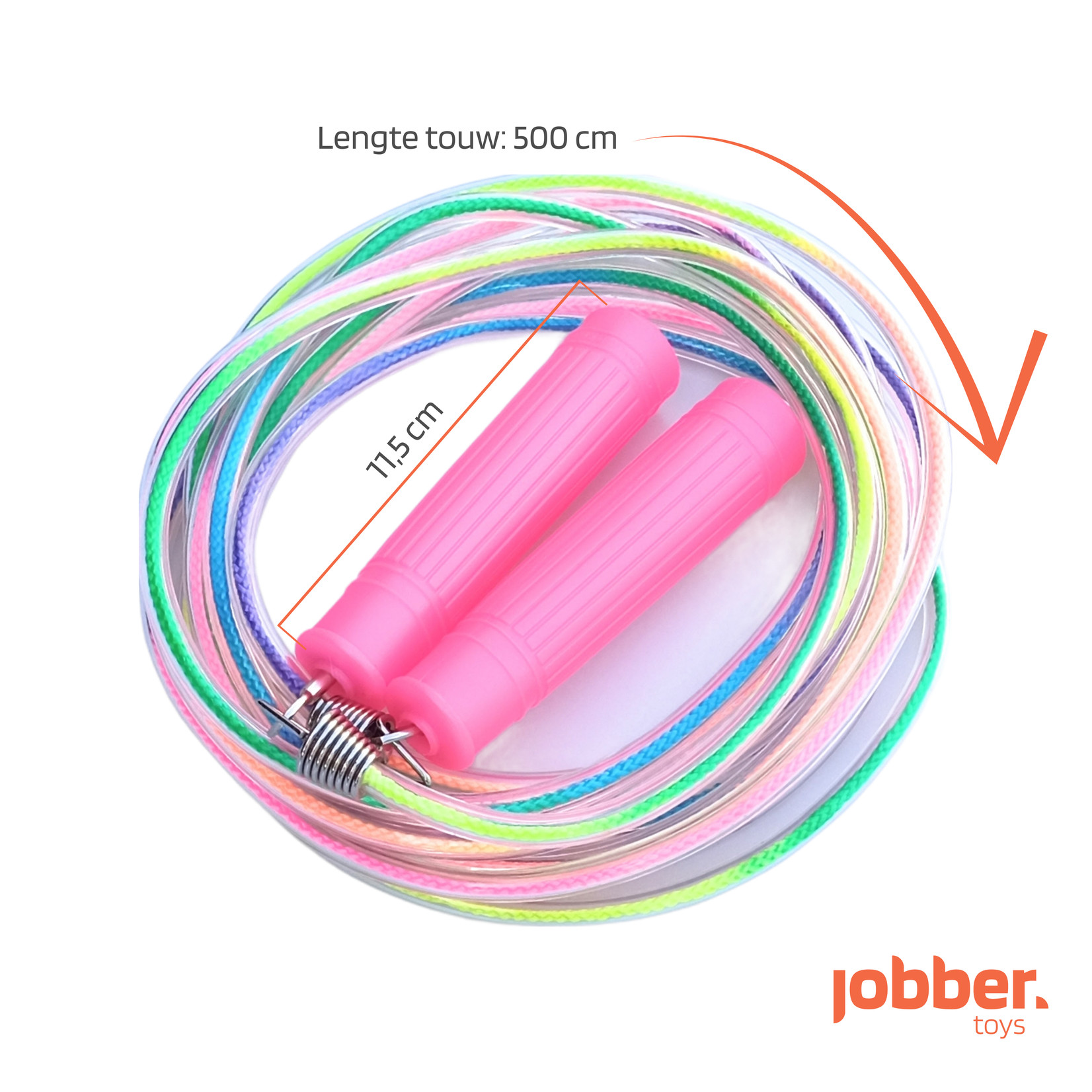 Jobber Ropes kids Jobber Ropes – Lang springtouw 5 meter regenboog