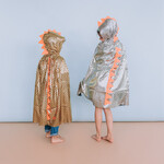 Halloween cape - Dino - Zilver - Oranje stekels - Unisex - Copy