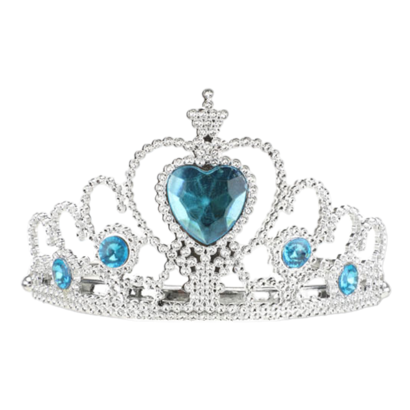 Prinsessenjurk meisje Mantel - Prinses - Frozen - Kroon - Toverstaf - Carnavalskleding kinderen - Blauw