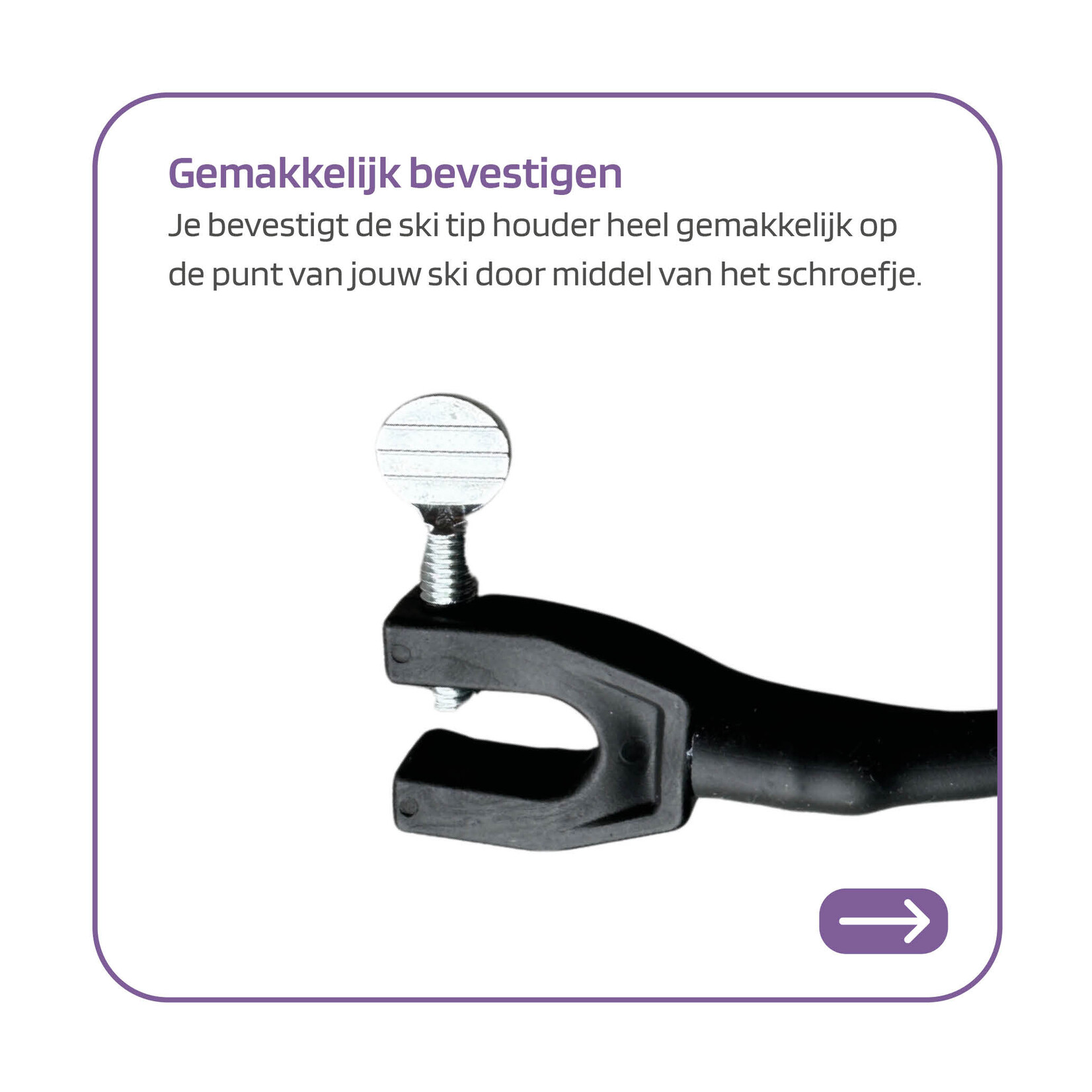 Ski tip houder - Verbinder - Elastiek - Beginners - Skiën Oefenen
