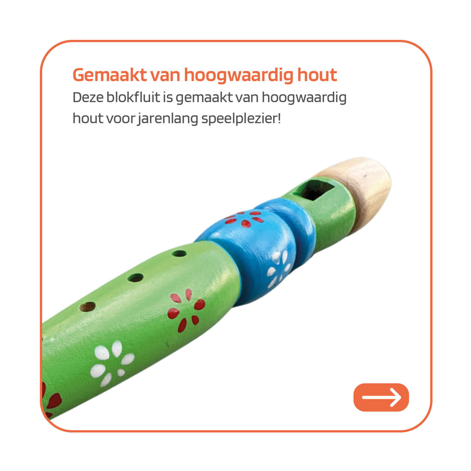Jobber Music Jobber Music - Blokfluit - Jobber Music Blokfluit – Speelgoedinstrument - Hout - 1 stuk
