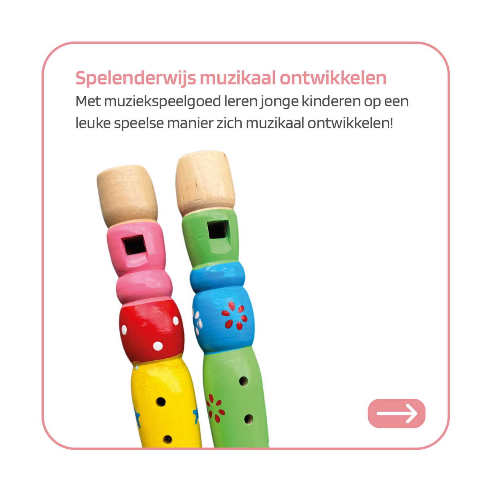 Jobber Music Jobber Music - Blokfluit - Jobber Music Blokfluit – Speelgoedinstrument - Hout - 1 stuk