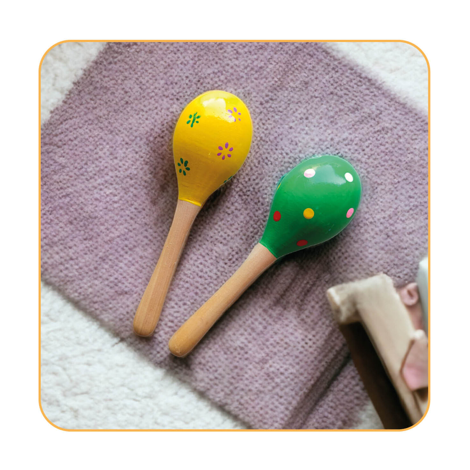 Jobber Music Jobber Music - Sambaballen 2 stuks Sambaballen - Muziekinstrumenten voor Kinderen - Houten Sambabal