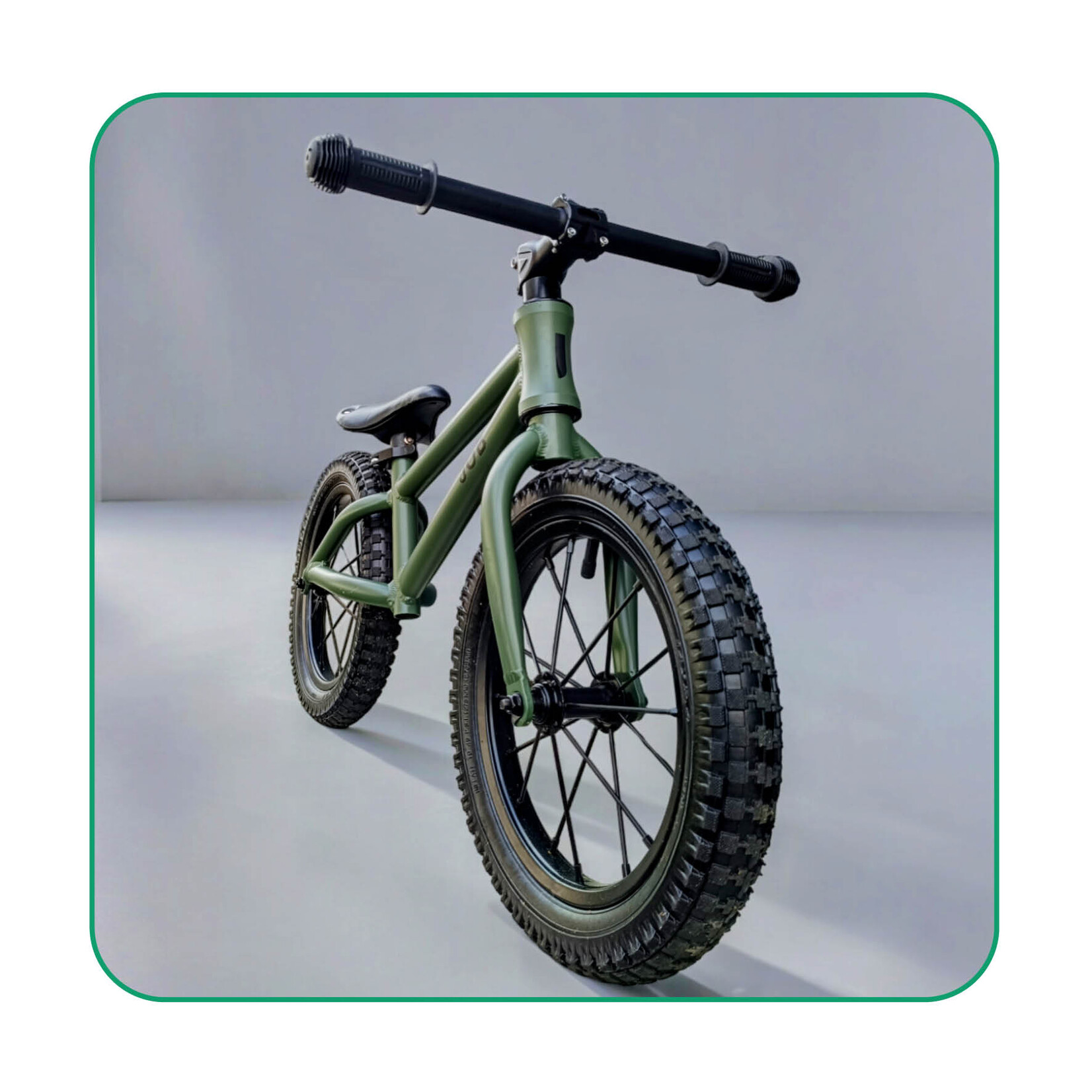 Loopfiets 3 jaar-  vanaf 3 jaar  - Jongens loopfiets – 3 jaar – Groen – Fatbike Loopfiets – Kids – Personaliseerbaar – dikke banden - Loopfiets voor Peuters