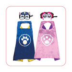 Paw Patrol verkleedpak - Chase - Sky Capes met maskers - 2 stuks