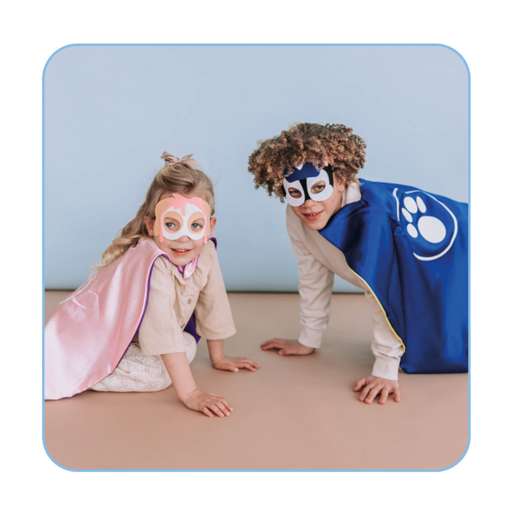 Paw Patrol Cape - Chase & Skye Cape - Carnavalskleding kinderen - Verkleedpak - Kostuum Masker - Verkleedkleren Kinderen - 2 STUKS