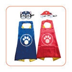 Paw Patrol verkleedpak Chase - Marshall Capes met maskers - 2 stuks