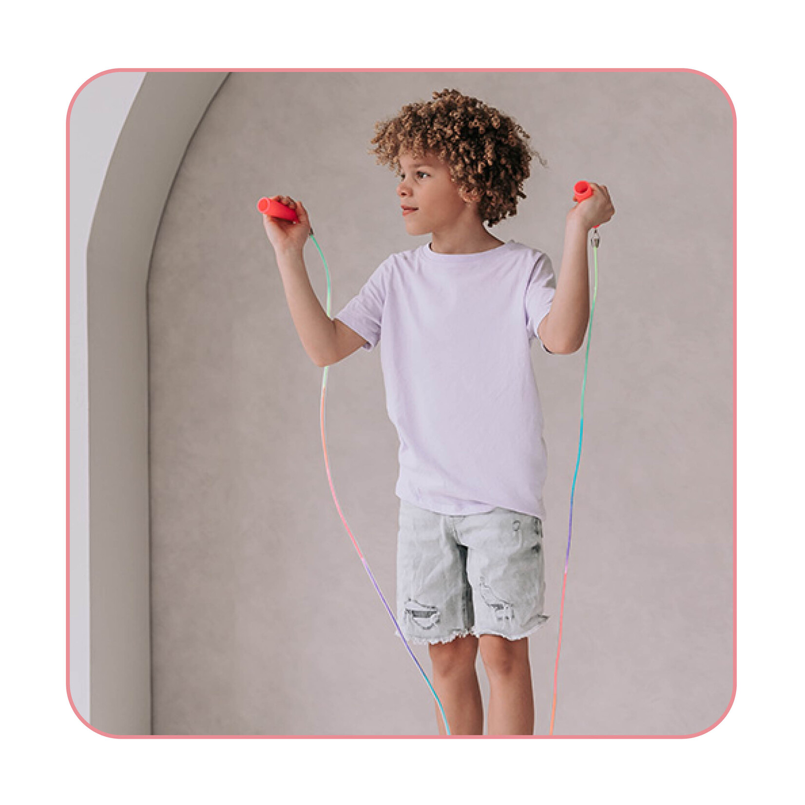 Springtouw kinderen + Springtouw 5 meter - SET - Unicorn - 2 stuks