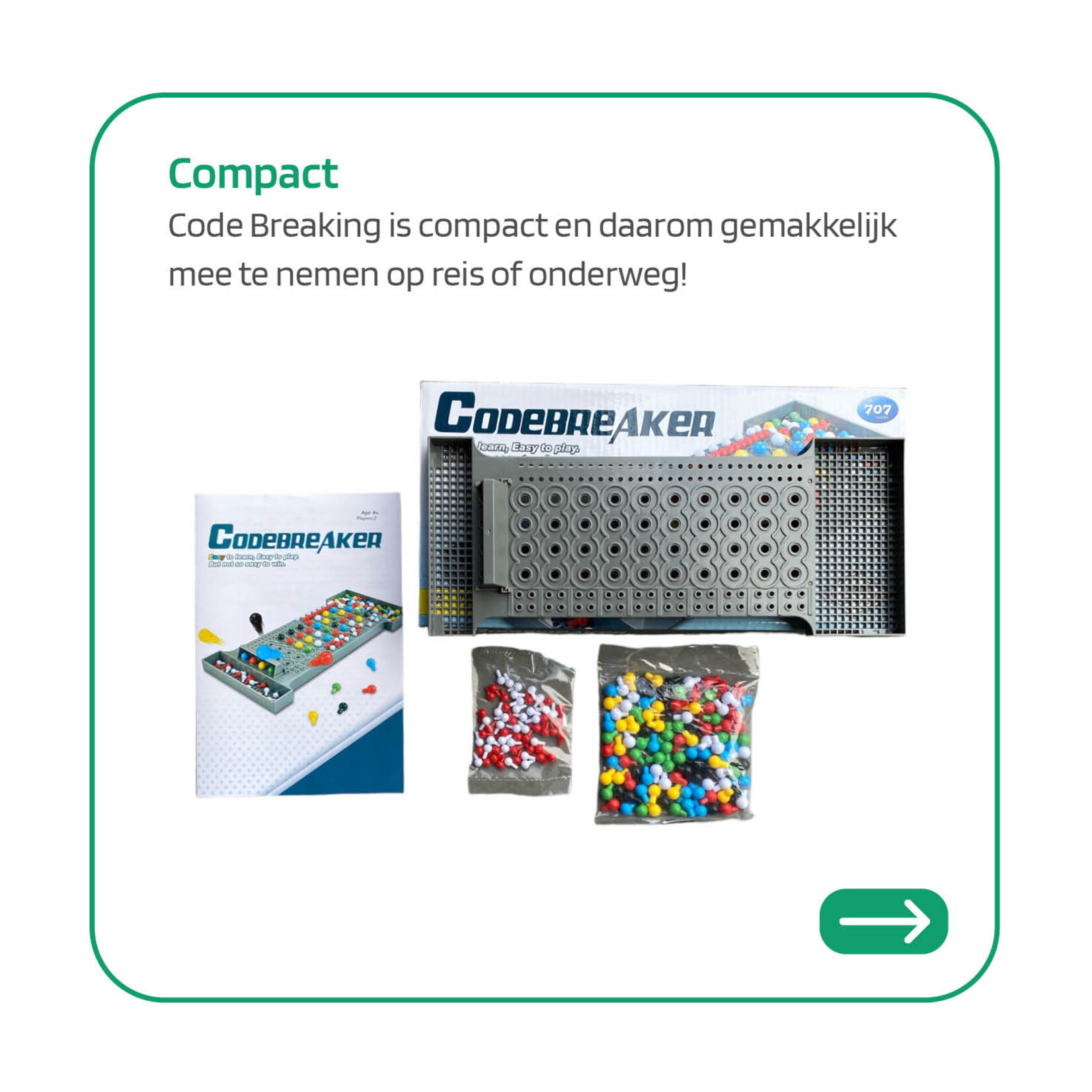 Mastermind - Code Breaking - Kraak de Code - Bordspellen - Reisspellen - Spellen