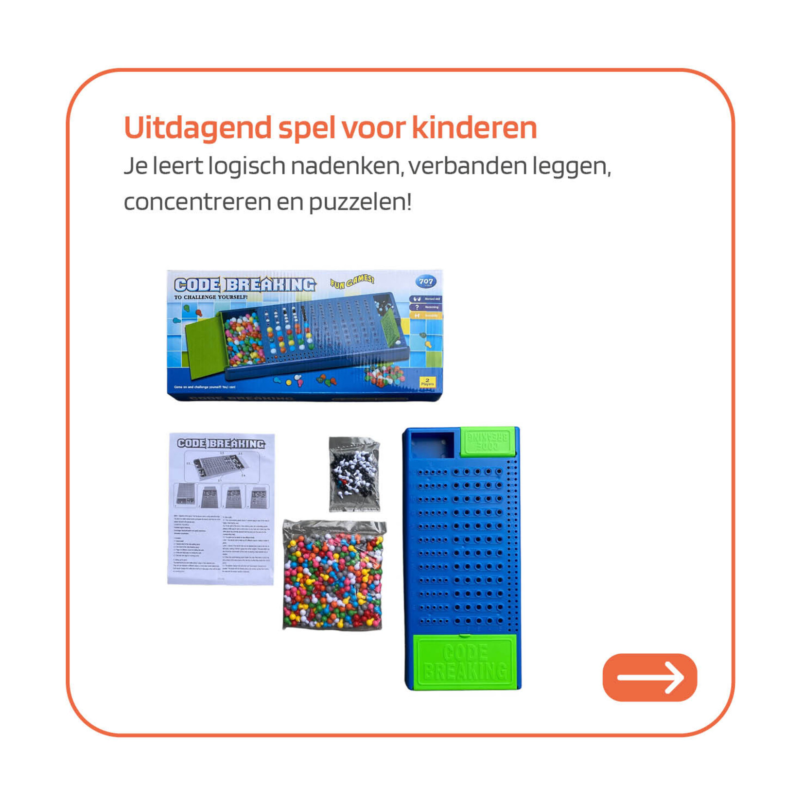 Code Breaking - Mastermind - Bordspellen - Reisspellen - Kraak de code - Spellen