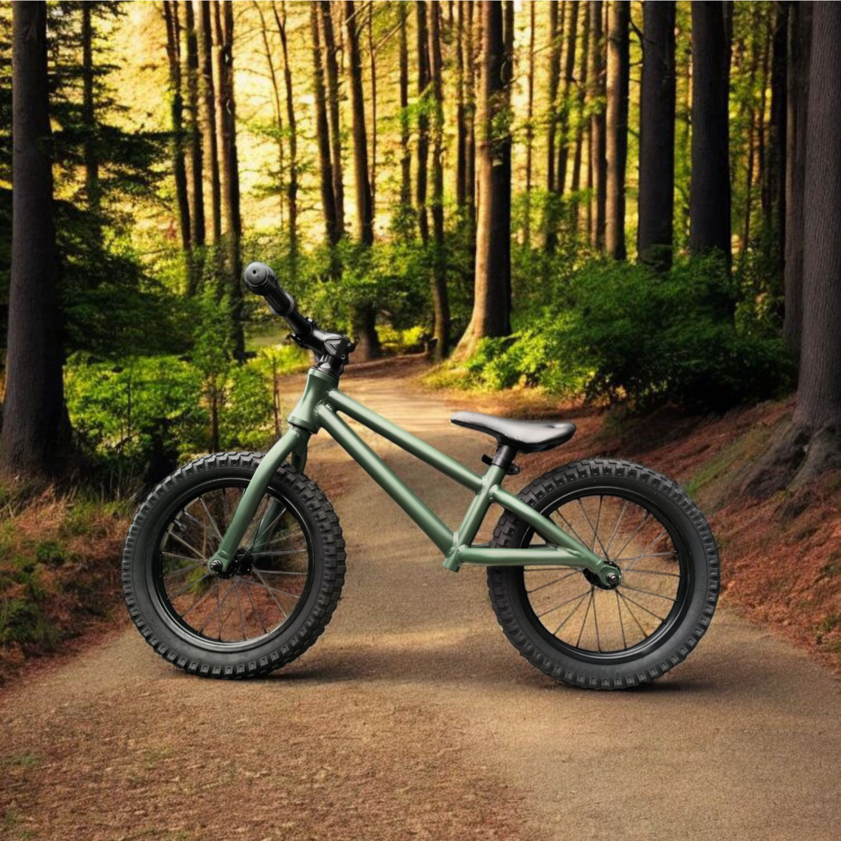 Loopfiets 3 jaar-  vanaf 3 jaar  - Jongens loopfiets – 3 jaar – Groen – Fatbike Loopfiets – Kids – Personaliseerbaar – dikke banden - Loopfiets voor Peuters