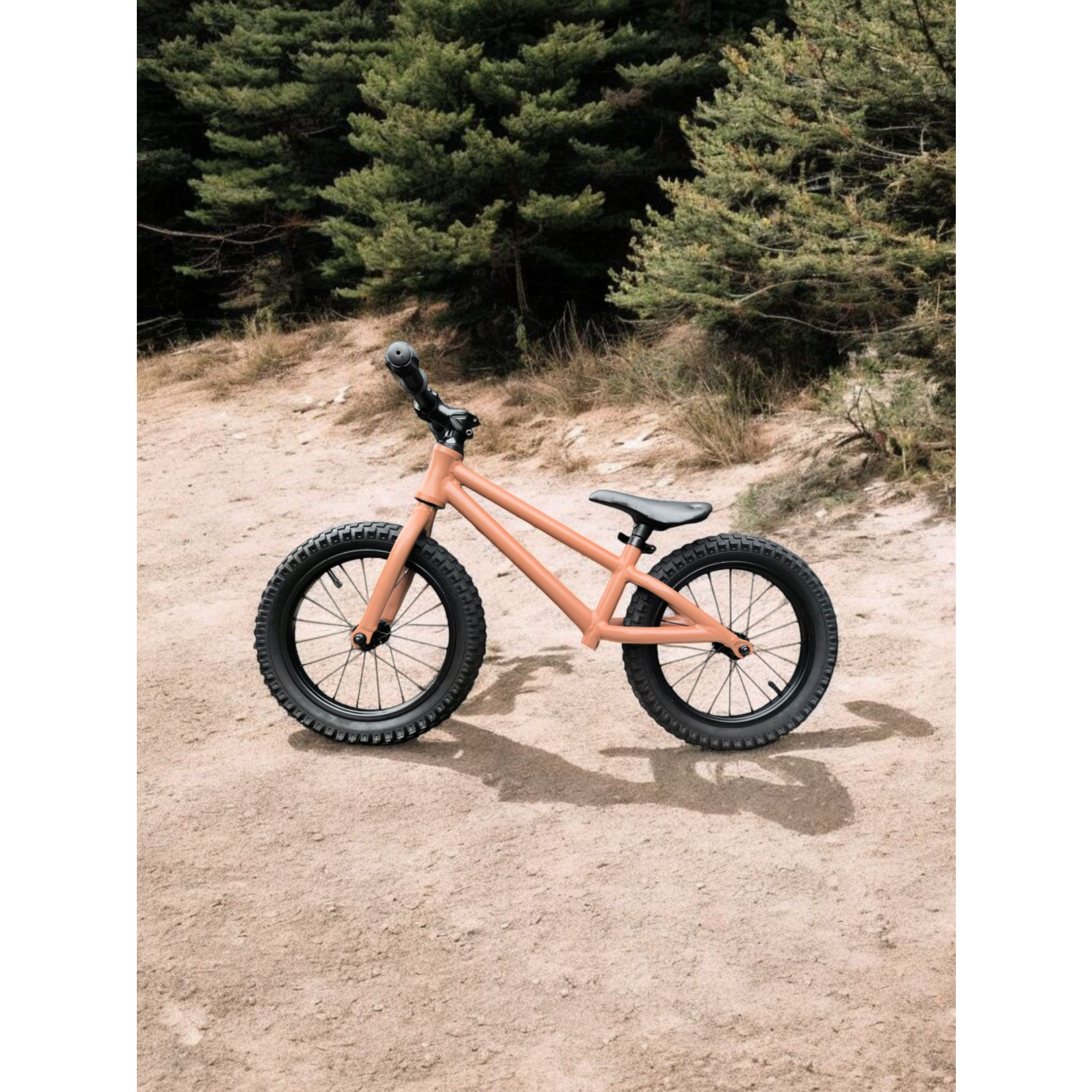 Jobber Toys Jobber Fatbike Loopfiets 3 jaar - Loopfietsen Pastel Roze - 14inch