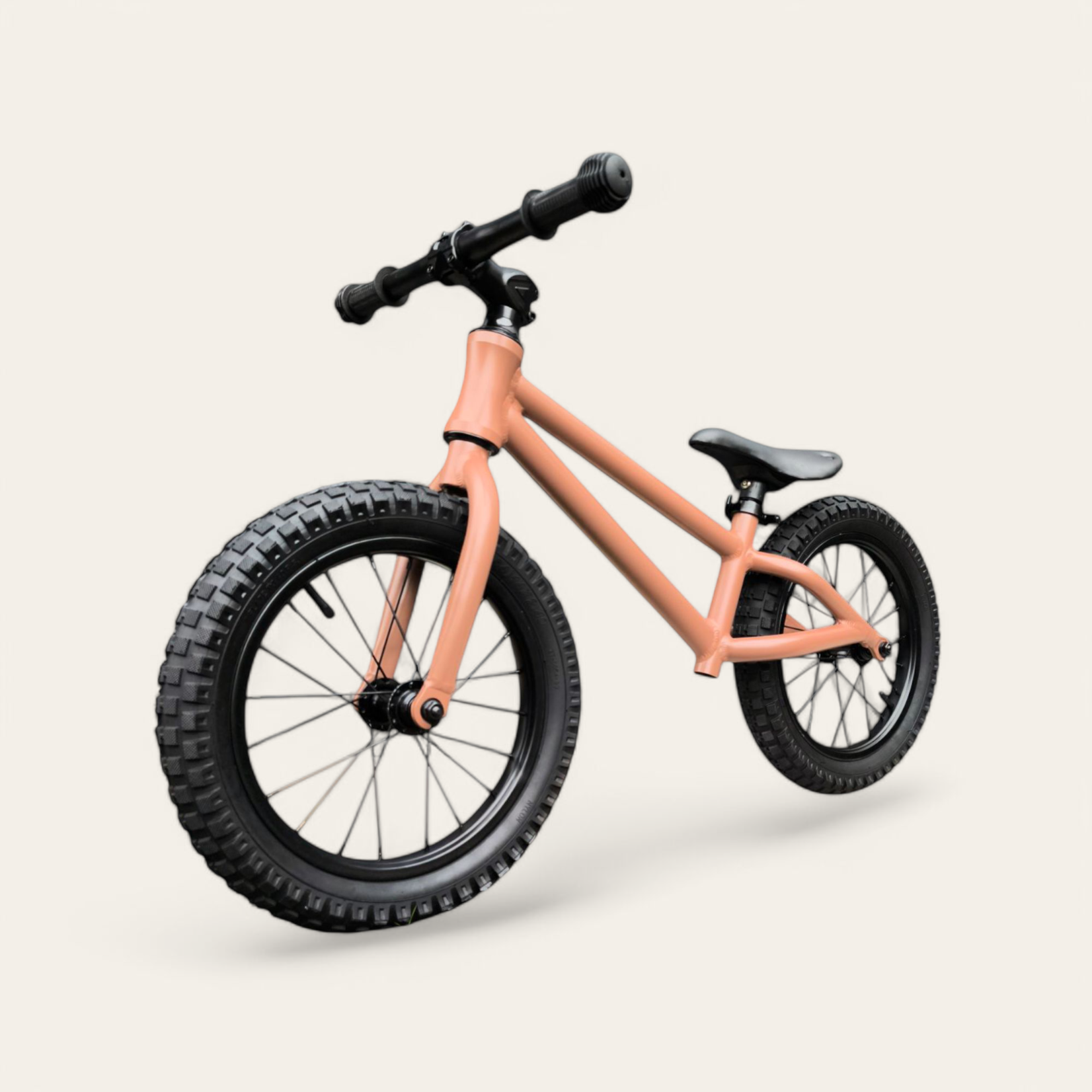 Jobber Toys Jobber Fatbike Loopfiets 3 jaar - Loopfietsen Pastel Roze - 14inch