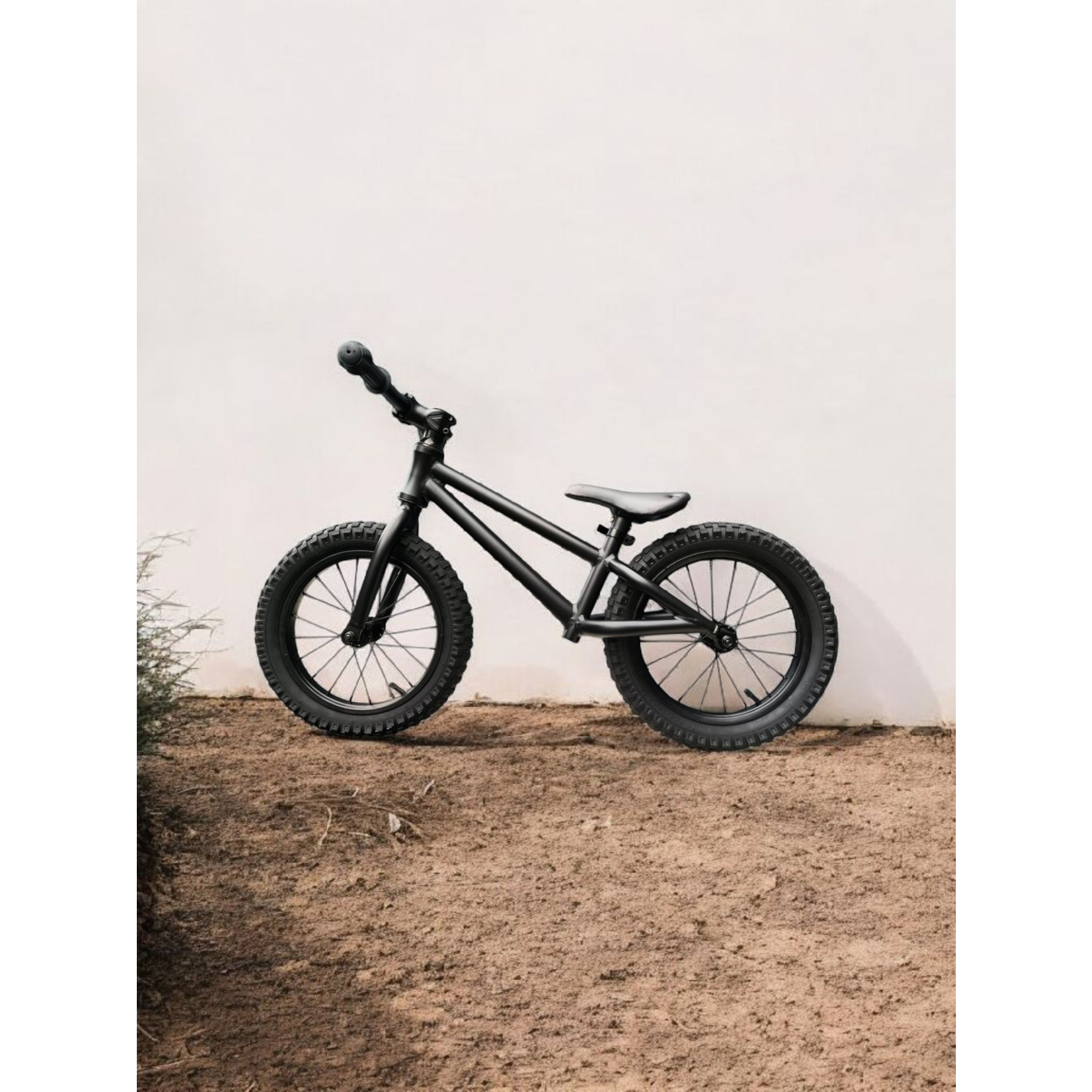 Jobber Toys Jobber Fatbike Loopfiets 3 jaar - Stoere Loopfietsen mat Zwart - 14inch