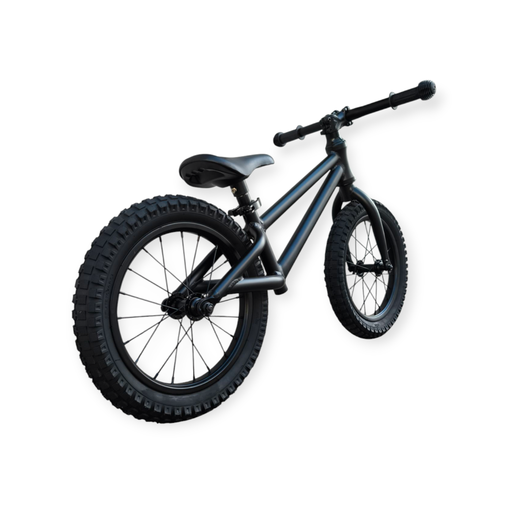 Jobber Toys Jobber Fatbike Loopfiets 3 jaar - Stoere Loopfietsen mat Zwart - 14inch