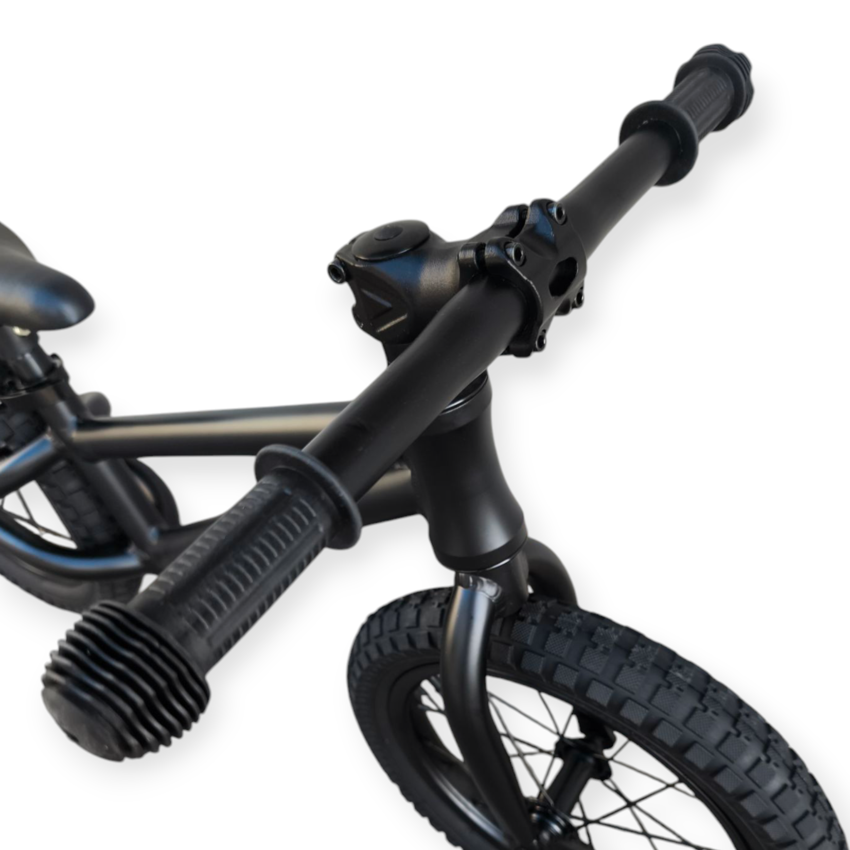 Jobber Toys Jobber Fatbike Loopfiets 3 jaar - Stoere Loopfietsen mat Zwart - 14inch