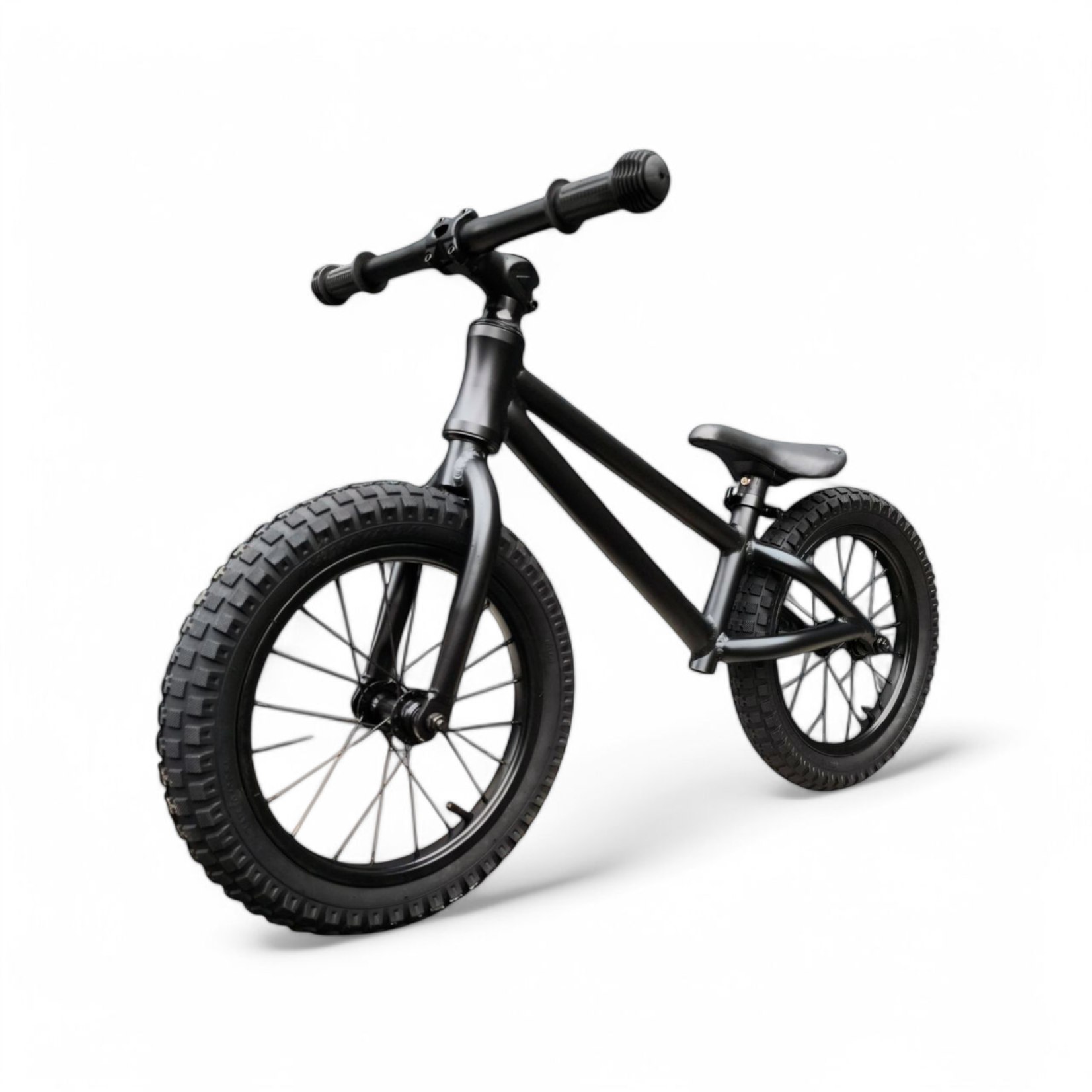 Jobber Toys Jobber Fatbike Loopfiets 3 jaar - Stoere Loopfietsen mat Zwart - 14inch