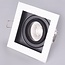 PURPL LED GU10 Spot Fixture Black-White Embedded Square IP20 Incl. Socket