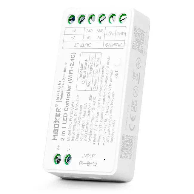 MiBoxer/Mi-Light 2 in 1 LED Controller | Wifi + 2.4GHz | Single colour & CCT
