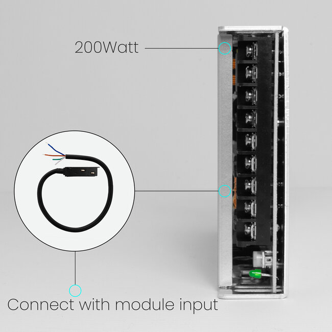 Meanwell 48V Magnetic Track Lighting - Power transformer 200W