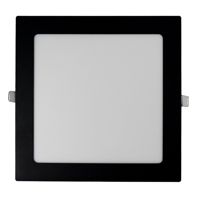 PURPL LED Downlight - 18W - 225x225 mm - 3000K Warm White - IP40 - Square - Recessed - Vierkant - Black