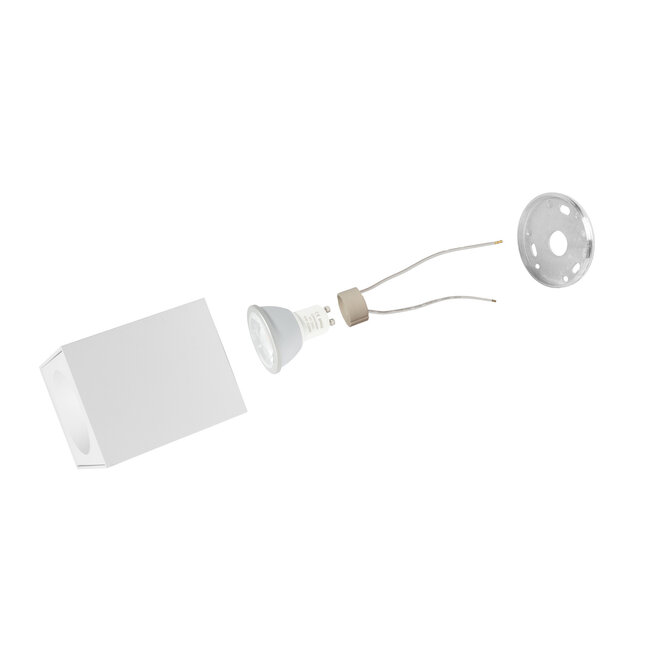 PURPL LED Surface-mounted spotlight Cleveland GU10 Fixture Square White