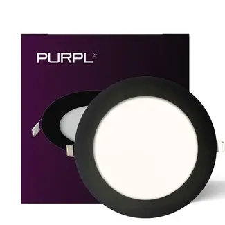 PURPL LED Downlight - 6W - ø120 mm - 4000K Natural White - IP40  - Recessed - Round - Black