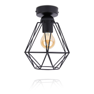 PURPL Ceiling lamp Black | Ø18cm | Incl. Light source E27 - 4w - 2400K - Dimmable | Vintage | Metal