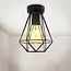 PURPL Ceiling lamp Black | Ø18cm | Incl. Light source E27 - 4w - 2400K - Dimmable | Vintage | Metal