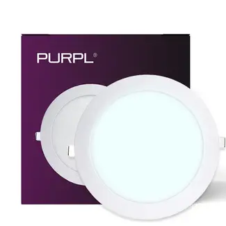 PURPL LED Downlight - 12W - ø170 mm - 6000K Cold White - IP40 - Recessed - Round - White