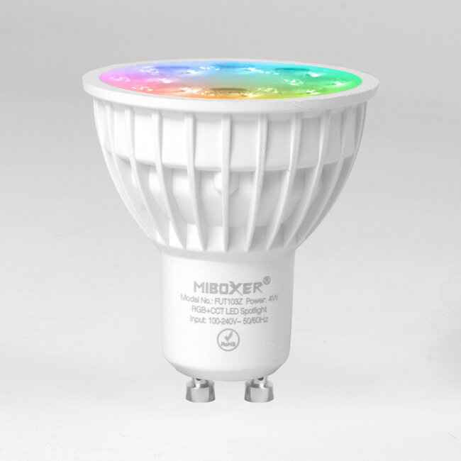 MiBoxer/Mi-Light LED GU10 Spot - 4W - RGB+CCT - Zigbee 3.0 - FUT103