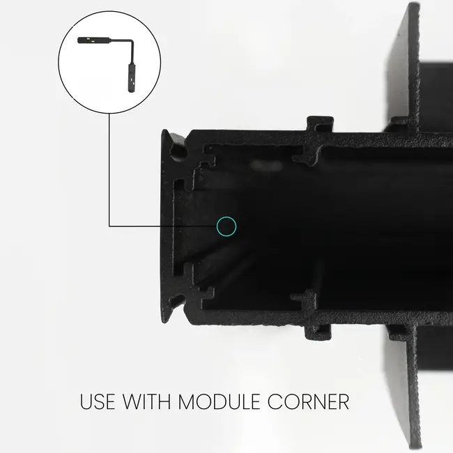 PURPL 48V Magnetic Track Rails - Corner module