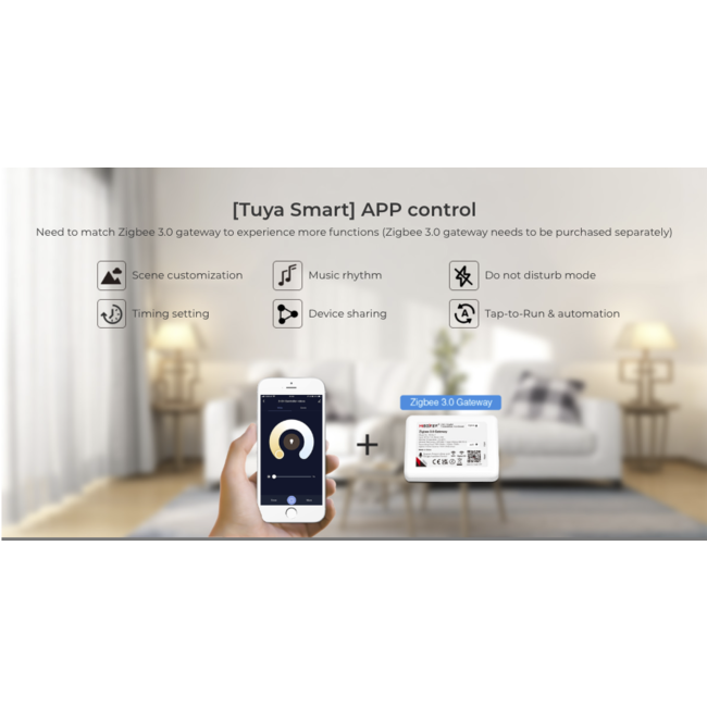 MiBoxer/Mi-Light 3-Phase Track Railspot - CCT - Zigbee 3.0 + 2.4 GHz - 30W - Dimmable - White