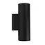 PURPL LED GU10 Double Wall Light &amp;#039;Houston&amp;#039; Up &amp;amp; Down Black IP20