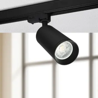 PURPL LED GU10 Track spot Armature 3-phase Black Utah Ø60x130mm